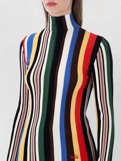 Loewe Women Multicolour Striped Ribbed Top, S Luxury Tops For Women Darveys In Multi