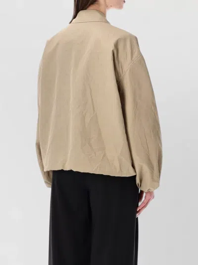 Loewe Polyester Jacket Long Sleeves Collared Front Pockets In Nude
