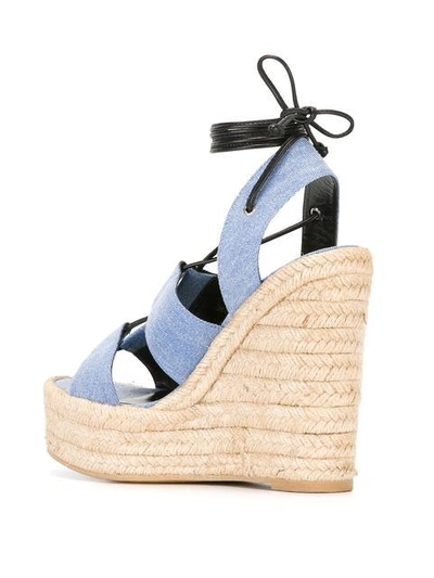 Shop Saint Laurent 'espadrille 95' Lace-up Sandals