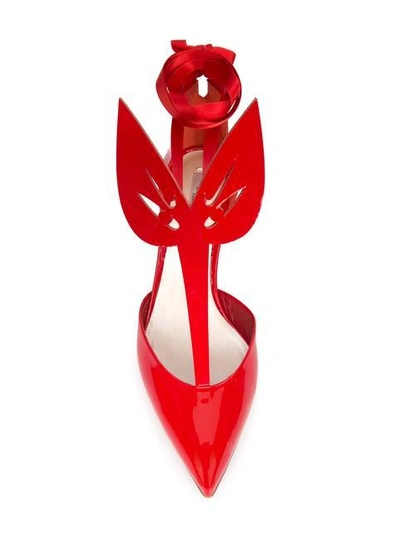 Shop Olgana 'le Masque' Pumps In Red