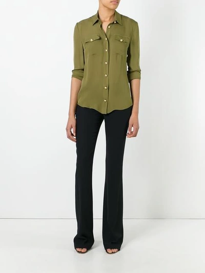 Shop Balmain Classic Poplin Shirt - Green