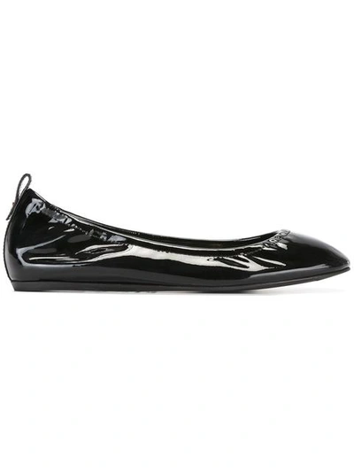 Lanvin Leather Ballet Flats In Noir