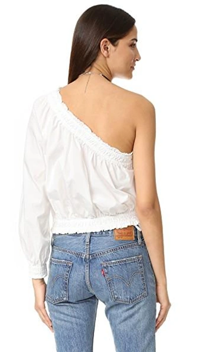 Shop Free People Annabelle Asymmetrical Top In Ivory