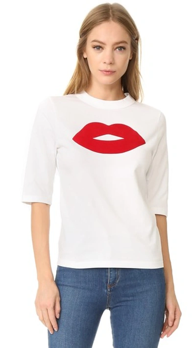 Jour/né Lips Jersey Top In White