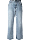 ALEXANDER MCQUEEN DISTRESSED BOYFRIEND JEANS,460970QIM0211838881