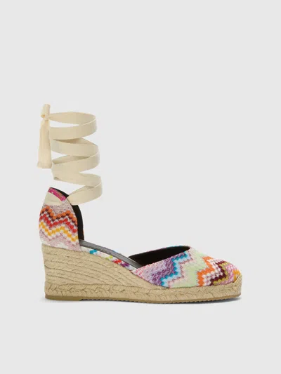 Missoni Eva 60 Striped Woven Espadrilles Sandals In Multi