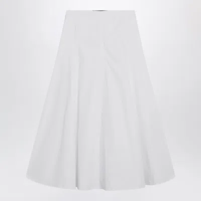 Jacquemus White Flared Triangle Skirt In White