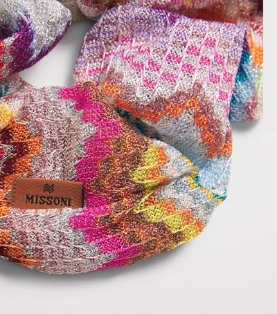 Missoni Metallic-thread Zigzag Scrunchie In Multi