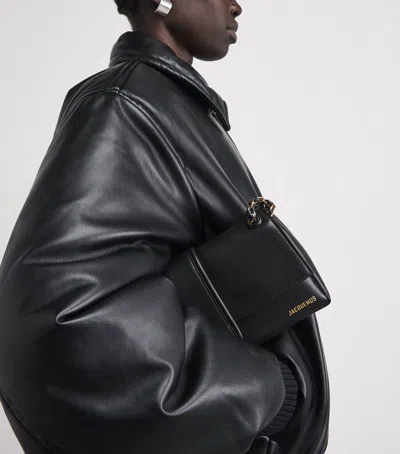 Jacquemus Le Bambino Chaine Nappa Leather Shoulder Bag In Black