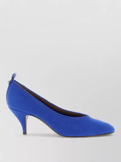 Versace Chic Medium Heeled Pointed Toe Pumps In Blue