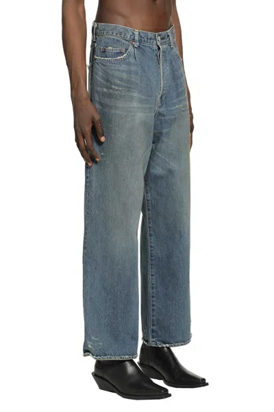Ssstein Baggy Denim Jeans In Blue
