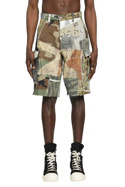 Gallery Dept. Retouche Camo Patchwork Cargo Shorts In Multi