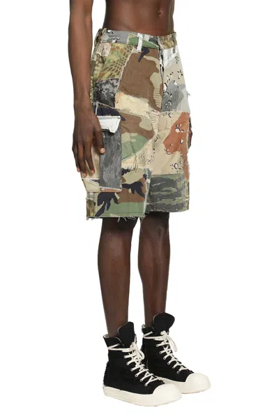 Gallery Dept. Retouche Camo Patchwork Cargo Shorts In Multi