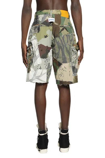 Gallery Dept. Retouche Camo Patchwork Cargo Shorts In Multi