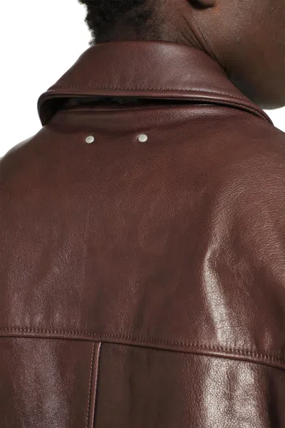 Ssstein Leather Vintage Zip Jacket In Multi