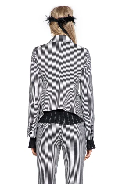 Ann Demeulemeester Lune Open Front Fitted Jacket In Black
