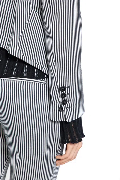 Ann Demeulemeester Lune Open Front Fitted Jacket In Black