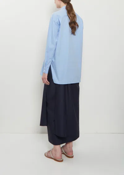 Dušan Cotton Popeline Basic Shirt In Blue