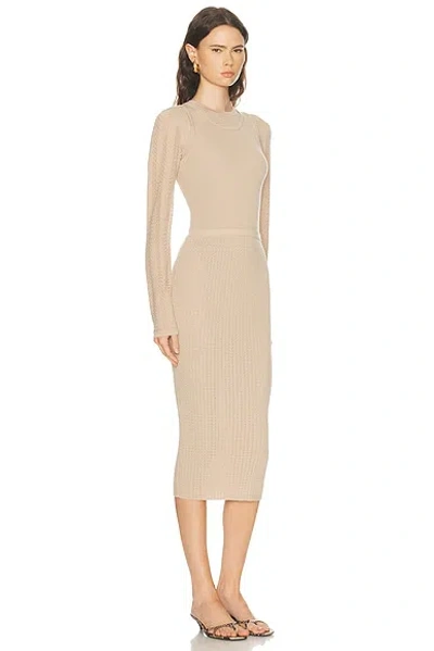 Acne Studios Kred Thin Rib Dress In White