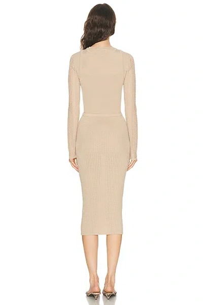 Acne Studios Kred Thin Rib Dress In White