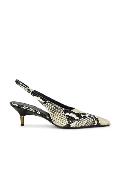 Khaite Bella 55 Python Print Leather Slingback Pumps In Animal Print