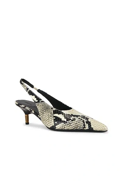 Khaite Bella 55 Python Print Leather Slingback Pumps In Animal Print
