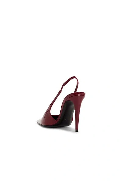 Saint Laurent Guermantes Slingback Pumps In Red Patent Leather In Red