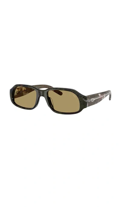 Diesel Rectangular Sunglasses In Brown