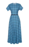 LUISA BECCARIA Checkered A-Line Dress