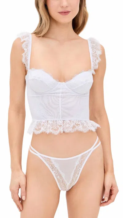 Mucci Positano Lace Corset Top In White In White