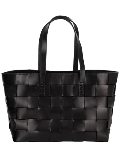 Dragon Diffusion Woven Rectangular Tote Bag With Dual Handles In Black