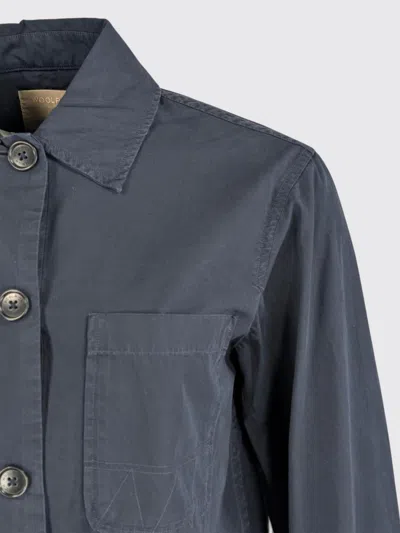 Woolrich Patch Pocket Jacket In Blue
