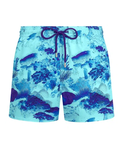 Vilebrequin X-ray Medusa Ultralight Foldable Swim Trunks In Blue