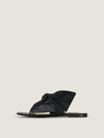 Givenchy Square-toe Flat Sandals In Black