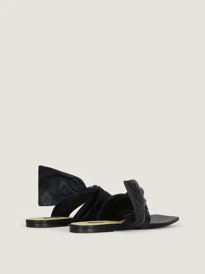 Givenchy Square-toe Flat Sandals In Black