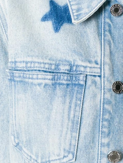 Shop Givenchy Star Print Bleached Jacket - Blue