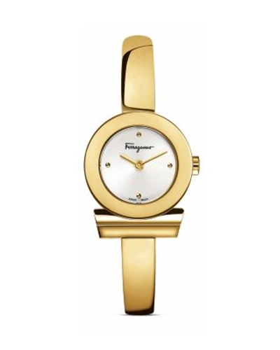 Shop Ferragamo Gancino Stainless Steel Bracelet Watch, 22.5mm In Gold