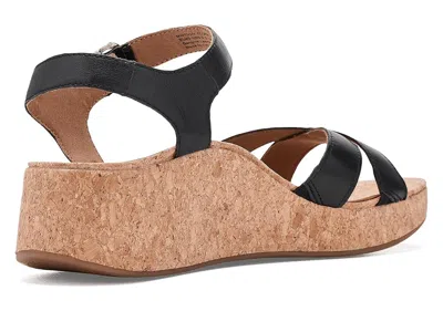 Aetrex Flora Adjustable Platform Sandals In Black
