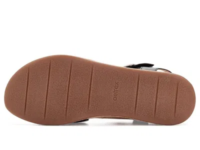 Aetrex Flora Adjustable Platform Sandals In Black
