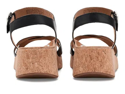Aetrex Flora Adjustable Platform Sandals In Black