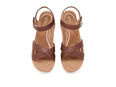 Aetrex Flora Adjustable Platform Sandals In Brown