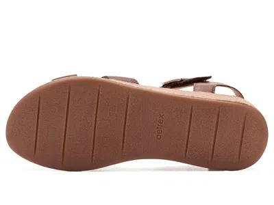 Aetrex Flora Adjustable Platform Sandals In Brown
