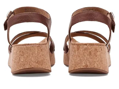 Aetrex Flora Adjustable Platform Sandals In Brown