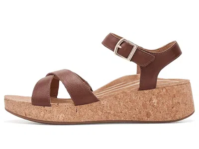 Aetrex Flora Adjustable Platform Sandals In Brown