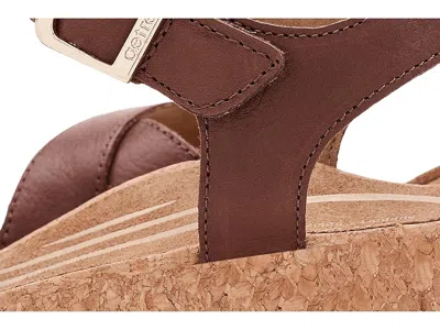 Aetrex Flora Adjustable Platform Sandals In Brown