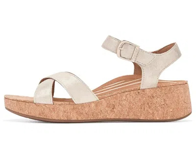 Aetrex Flora Adjustable Platform Sandals In Brown