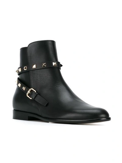 Shop Valentino Garavani Rockstud Boots In Black