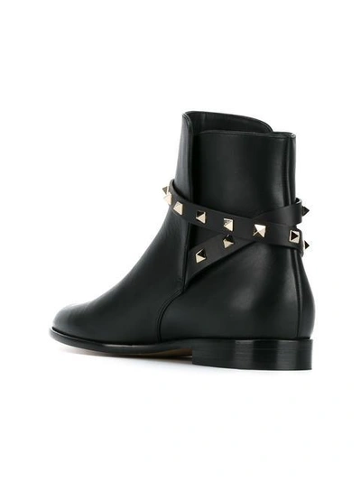 Shop Valentino Garavani Rockstud Boots In Black