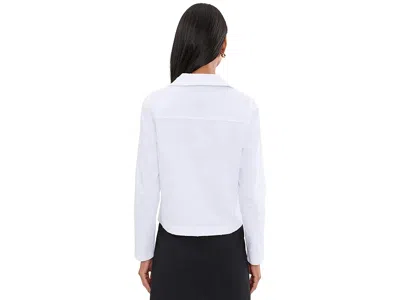 Elliott Lauren Daisy, Button Front Jacket With Patch Pockets In White