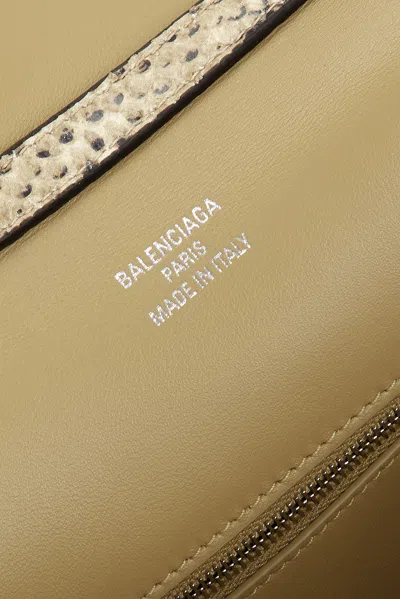 Balenciaga Medium Rodeo Python Print Leather Top Handle Bag In Brown